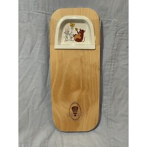 NEW Disney Parks Ratatouille Chef Remy & Emile Wooden Food Tray w/ Dipping Cup